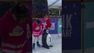 Ice Skating Fun at Canary Wharf :Can Lorenzo & Gaia Stay Up? 