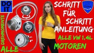 ZAHNRIEMEN / WASSERPUMPE / KEILRIPPENRIEMEN WECHSELN / TAUSCHEN  VW 1,4 80PS 59 KW MOTOR  TUTORIAL