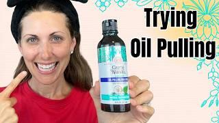 Trying GuruNanda Coconut Oil Pulling: Whiter Teeth?