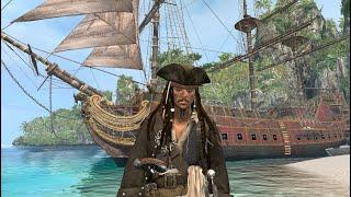 Captain Jack Sparrow + The Black Pearl + Single NPC Sword & Pistol (Mod) AC Black Flag