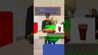 No Eating Food In The Halls!. Go Vegan! ️ #baldi #ytshorts  #baldibasics