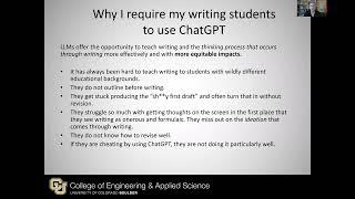 Teaching Writing and Ethics With ChatGPT