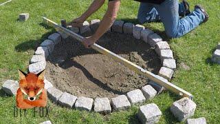 BUILD FIREPIT YOURSELF | NATURAL STONE FIREPLACE | MAKE WOOD BURN CAMPFIRE BACKYARD SPOT | DIY