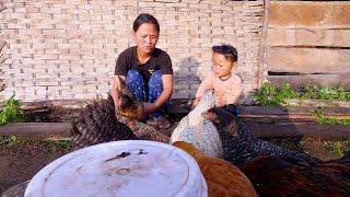 Rita with son Ridam Rai in the village || Life in rural Nepal || @Ritarojan