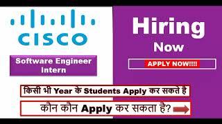 Cisco Hiring Intern 2022 | Cisco Recruitment for Freshers | Apply Now | Latest Job