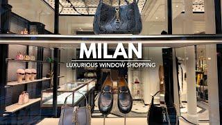 Walking in Milan Window Shopping at the World's most LUXURIOUS Boutiques [4K DJI Osmo Pocket 3]