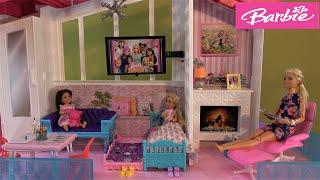 Barbie Sisters Best Sleepover Morning Routine in Barbie Dream House and Chelsea's Puppy Game
