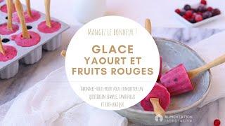 Glace au yaourt (sans lactose) et fruits rouges