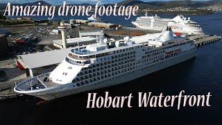 Amazing aerial views of the Hobart waterfront
