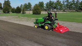 Gardening For Profit.   John Deere 1025R Tractor Maschio Tiller