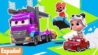 Aventuras de Carrier Truck y sus amigos de autos + Más canciones y dibujos animados para niños