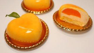 살구 요거트 하트 무스 케이크 만들기  Apricot Yogurt Heart Mousse Cake Recipe