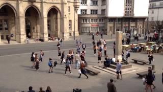 Flashmob auf dem Fischmarkt in Erfurt