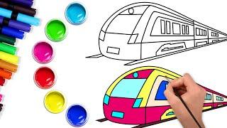 Impariamo a disegnare il treno | bambini che disegnano | Chiki Arte Italiana