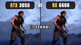 RTX 3050 vs RX 6600 - i5 12400F - 1080p + DLSS/FSR - Test In 14 Games