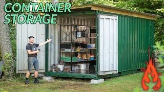 Renovating a shipping container for storage