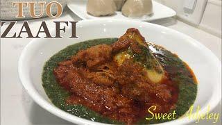 HOW TO MAKE AUTHENTIC TUO ZAAFI FROM SCRATCH | TUO ZAAFI STEW | AYOYO SOUP | TZ FROM SCRATCH