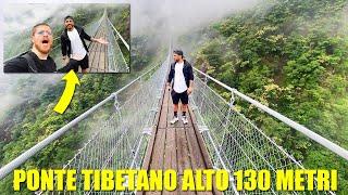 RISCHIARE LA VITA SU UN PONTE TIBETANO ALTO 130 METRI - DADDA SCIVOLA E RISCHIA DI CADERE!