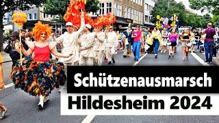 Erlebe den Hildesheimer Schützenausmarsch 2024 in 4K - der Schützenumzug an der Schuhstraße