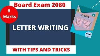 How to write a letter | Class 12 English Model Question 2080 | Solution With Explanation | NEB