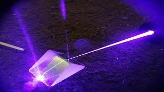 Shining 405nM UltraViolet Laser Through A Prism