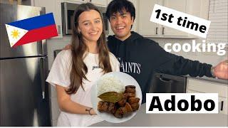 American Girlfriend Cooks Filipino Adobo | AMWF International Couple