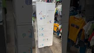 Baby Imported Plastic Cupboard With 4 Drawers & Hanging Portion - Baby Bazar