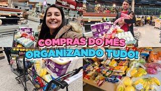 COMPRAS DO MÊS DE AGOSTO NO SUPERMERCADO, ORGANIZANDO TUDO!