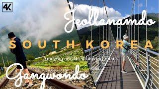 [4K] Gangwon-do and Jeollanam-do Breathtaking Views | South Korea | Walk with Ruru | Travel