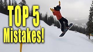 TOP 5 Most Common Jumping Mistakes on a Snowboard