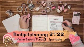 Mein Budgetbuch 2022  I Sinking Funds 2 I Ich gestalte mein Budget I Teil 2