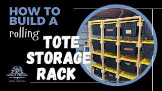 DIY Mobile Tote Storage Cart : Easy Build with 2x4s and Casters!