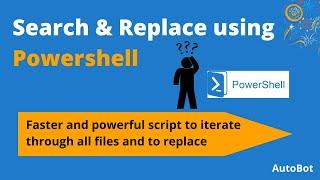 How to find and replace string in multiple files using Powershell | Recurse folders & subfolders