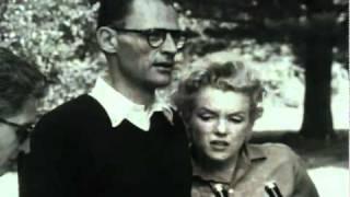 Marilyn Monroe and Arthur Miller at a press conference