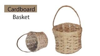 REALISTIC MINI BASKET FROM CARDBOARD | DIY Handmade Cardboard Craft | Best Display Ideas