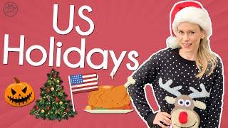 U.S. National Holidays | Learn American Holidays | English with Jackie