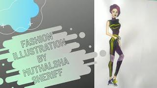 Fashion illustration tutorial/ Fashion illustration/speed drawing