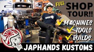 Japhands Kustoms FULL SHOP TOUR!!! All My Builds, Tools & Machinery!!