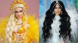 Barbie Makeover Transformations ~ Gorgeous Barbie Doll Dresses ~ Wig, Dress, Makeup, and More!