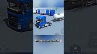 Other players hooking trailer  vs mein toe3 #toe3 #truckersofeurope3 #gaming #truckgames #gamer