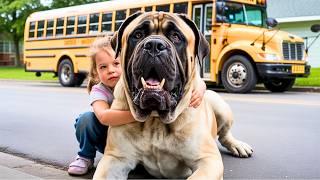200 Pound Giant Dog  greets her Best Friend After School 