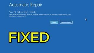 Fix Automatic Repair Loop in Windows 11/10/8  - Startup Repair Couldn’t Repair Your PC Tips