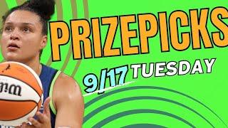 WNBA PRIZEPICKS TODAY |TUESDAY| 09/17/2024 | 5 BEST WNBA PICKS | #prizepicks #WNBA #subscribe