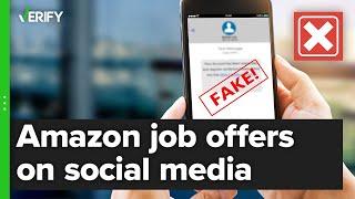 Group messages over social media for Amazon jobs are scams