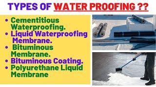 Types of Waterproofing Methods in India || WATERPROOFING AT CONSTRUCTION SITE