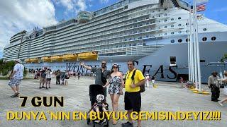 7 Gün Dünya'nın En Büyük Gemisindeyiz! Wonder of the Seas / Royal Caribbean Ship Tour!