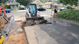 Asphalt driveway removal and replacement
