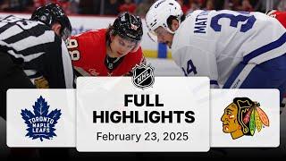 NHL Highlights | Maple Leafs vs. Blackhawks - February 23, 2025