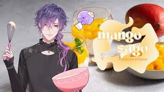 【HANDCAM】making mango sago! 