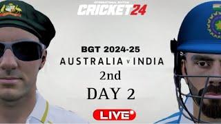 Border Gavaskar Trophy 2024 | Australia vs India 2ND Test Match Day 2 - Cricket 24 Live